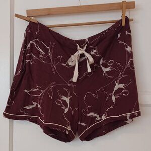 Soma Cool Nights Sleep Shorts Made In Vietnam L Comfy Casual Loungewear Burgundy